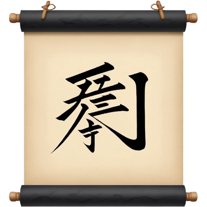 Japanese calligraphy scroll emoji