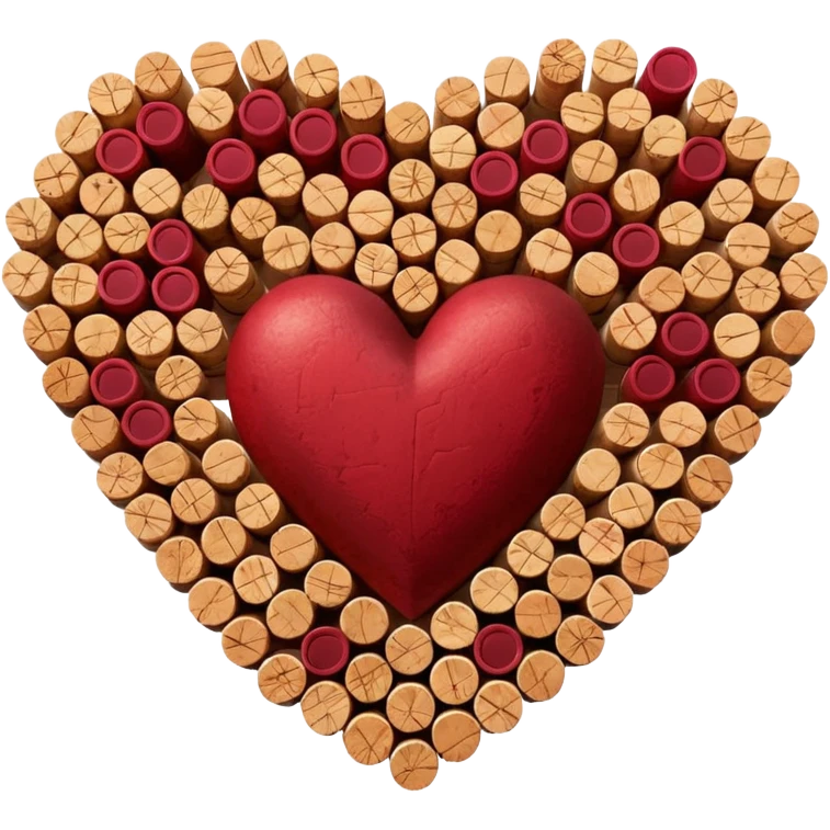 Corazón Concho de vino emoji