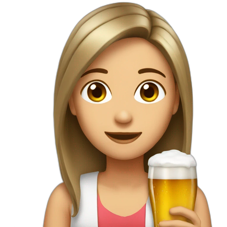 Chicas cerveza terapia emoji