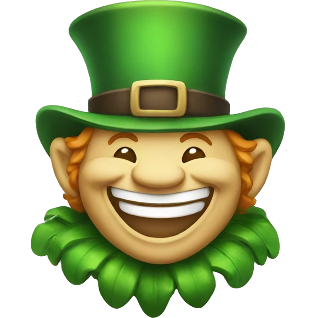 leprechaun laughing emoji