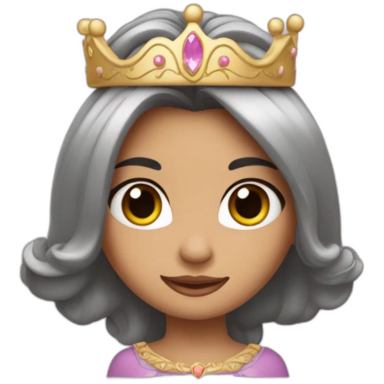 mapache con tiara de princesa emoji