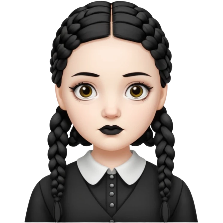 wednesday adam’s 2 braids emoji
