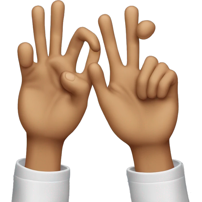 Two hand who knocking each other 3 times lite they did in friends  emoji