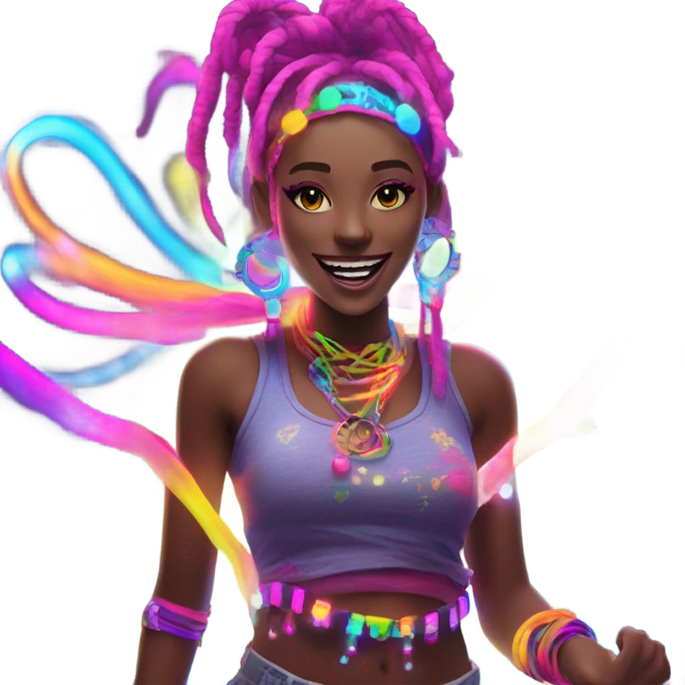 Raver going into a portal emoji