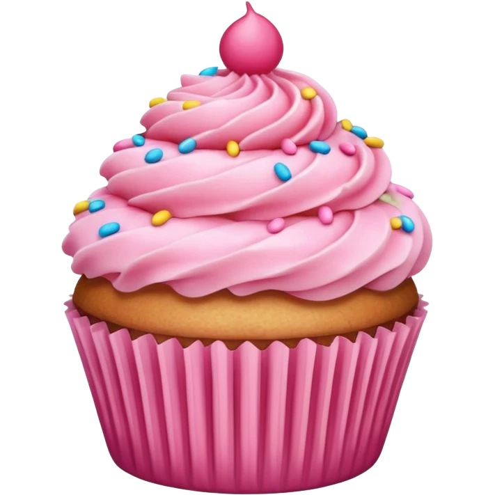 Cupcake with pink icing emoji