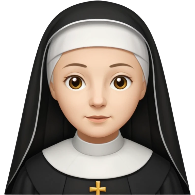 Catholic nun in traditional habit emoji