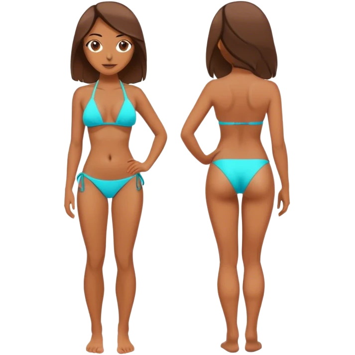 woman in bikini full body emoji