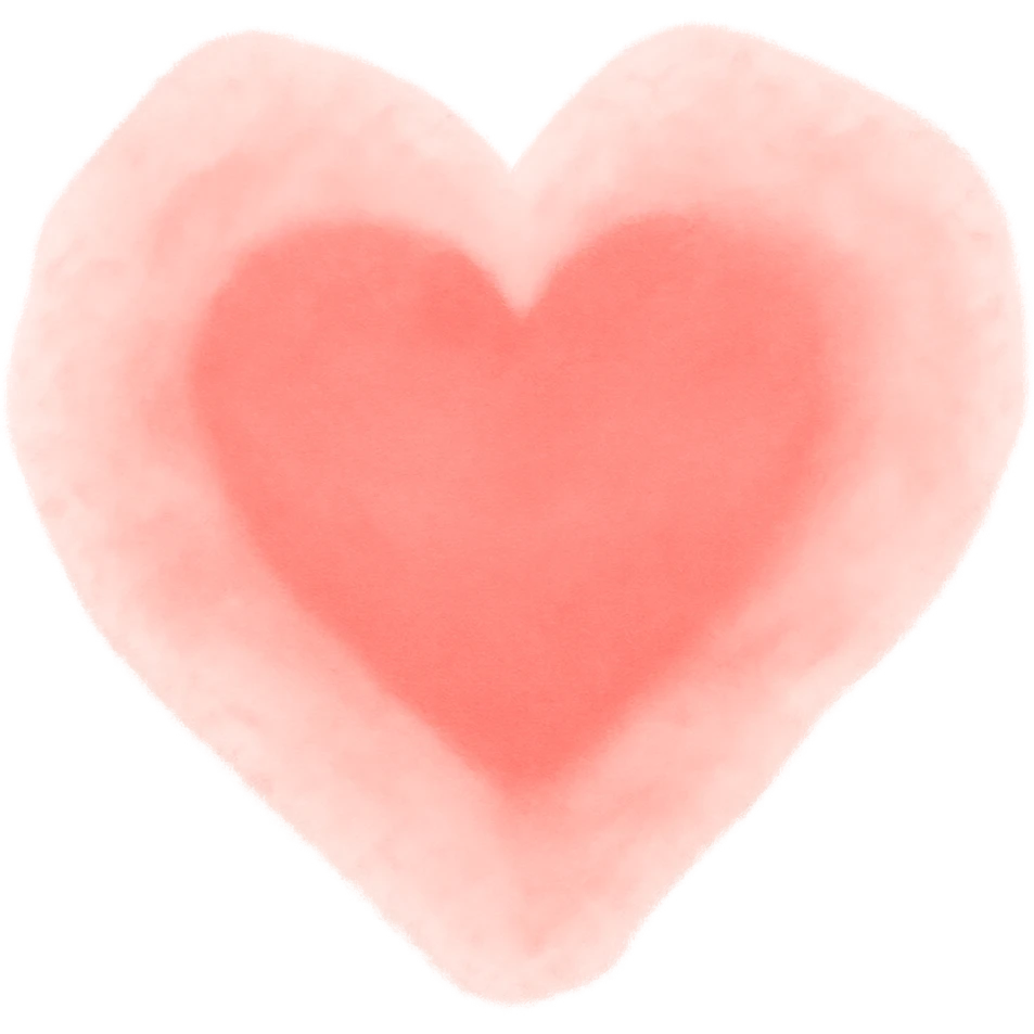 heart with a delicate coral pink mist emoji