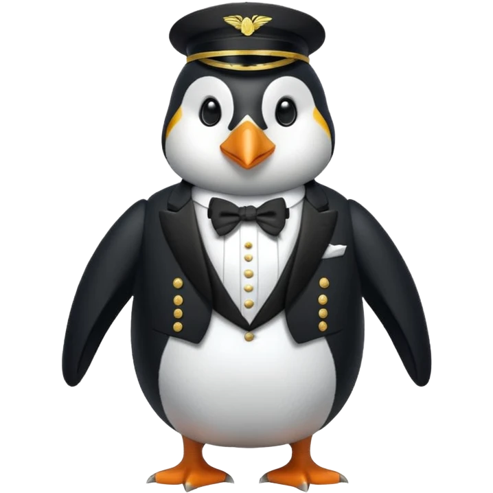 classy penguin soldier emoji