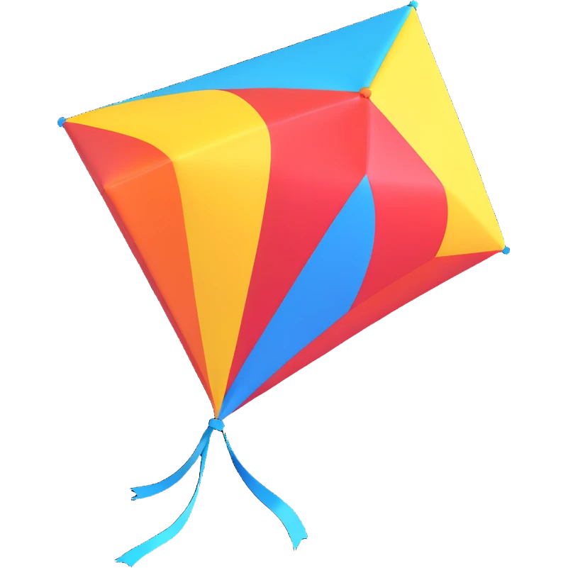 A kite flying in the sky emoji