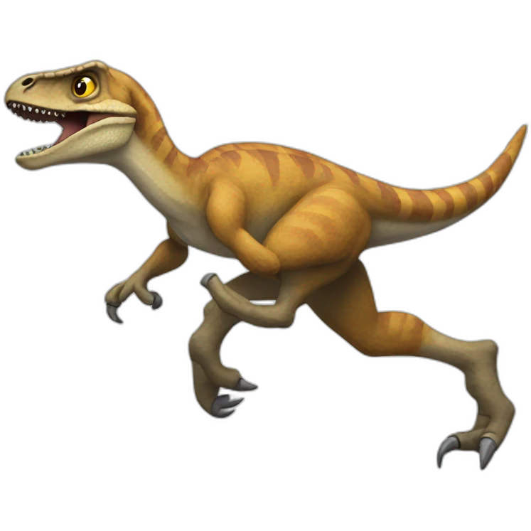 Velociraptor running emoji