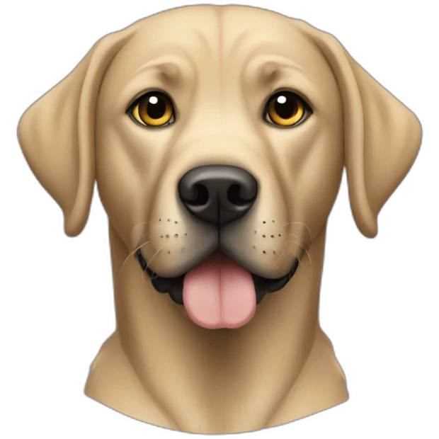 Labrador wearing black hoodie emoji