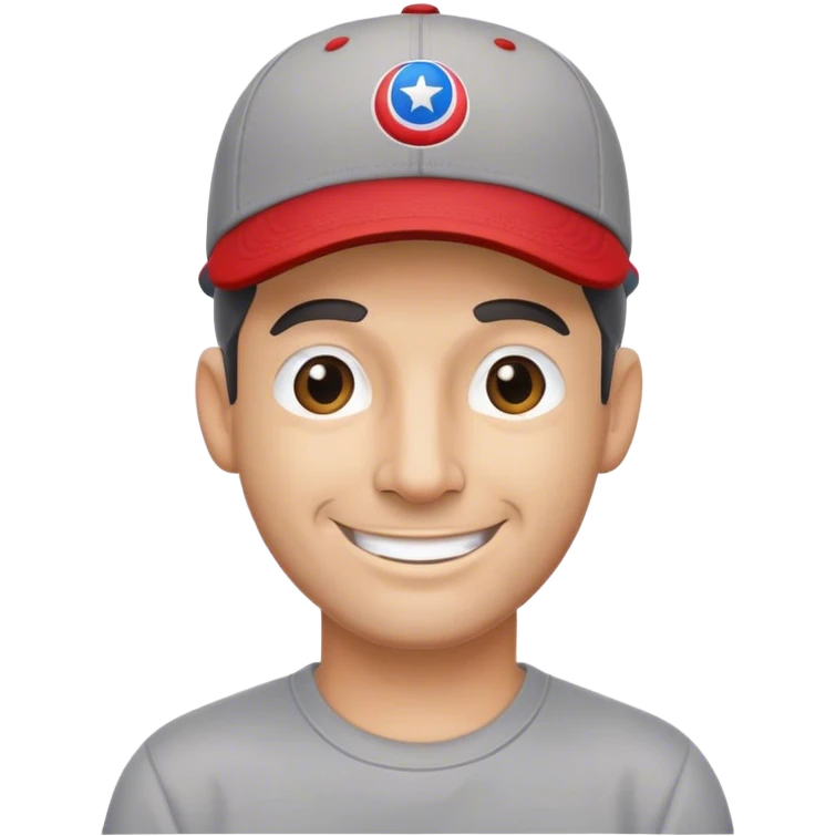 Puerto Rican 40s man with back words baseball cap  emoji