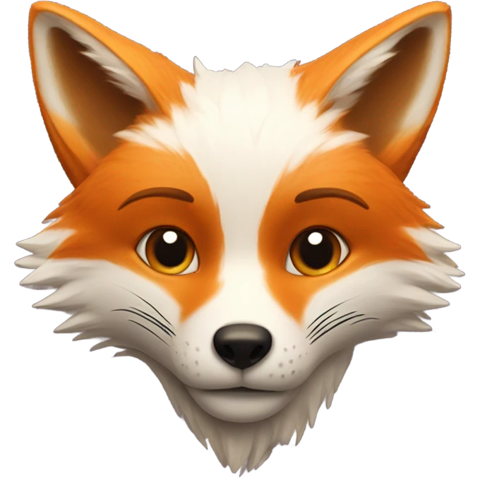 Heart with fox inside emoji