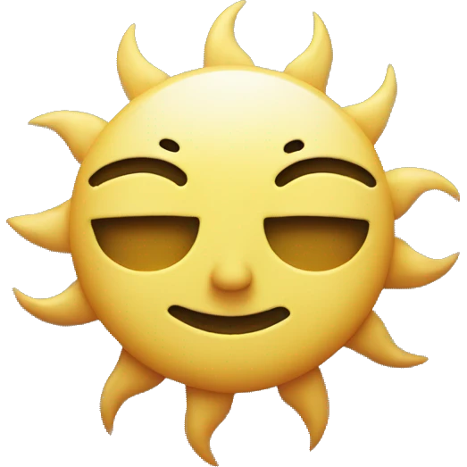 sun & moon, no faces emoji