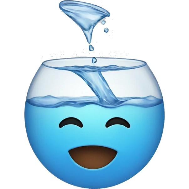 half with water emoji