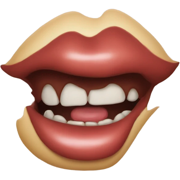 A lip biting hot emoji emoji
