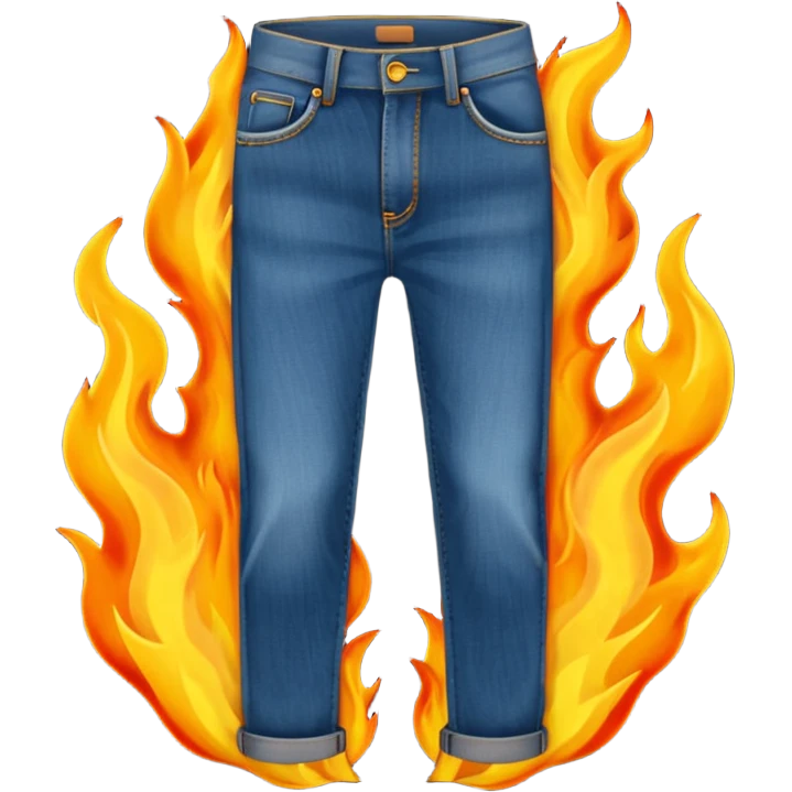 jeans on fire emoji