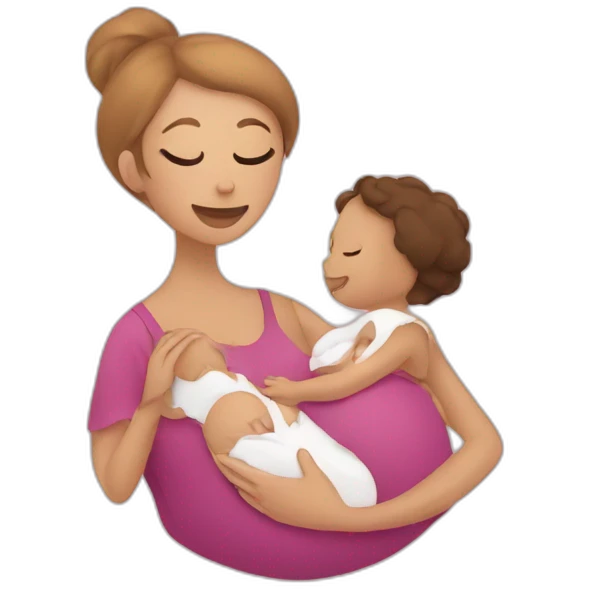 breast feeding without baby emoji
