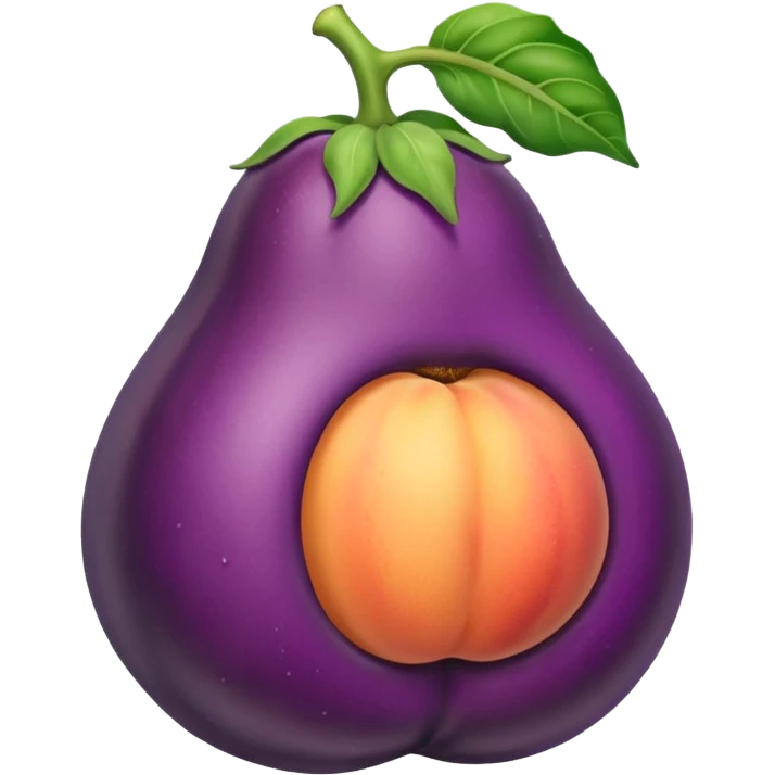 Eggplant stuck in a peach  emoji