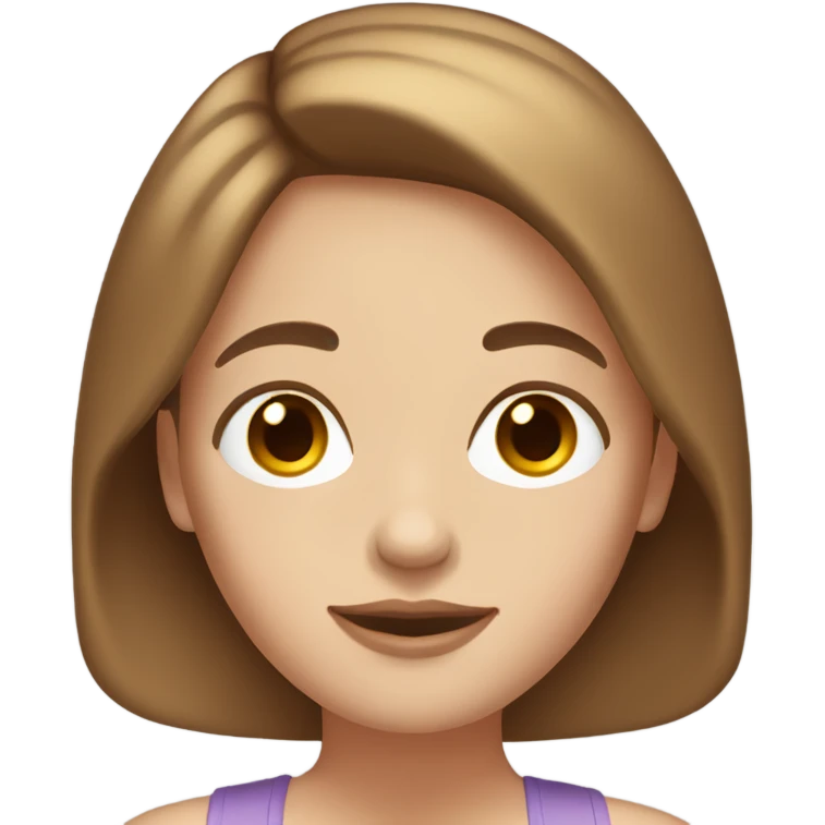 white girl with brown bob hair applying cream on face emoji