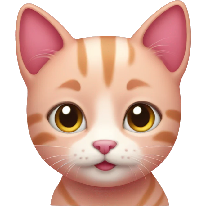 Pink cute cat emoji