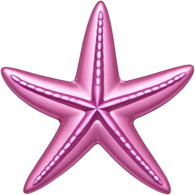 pink metallic sea star shaped hair clip emoji