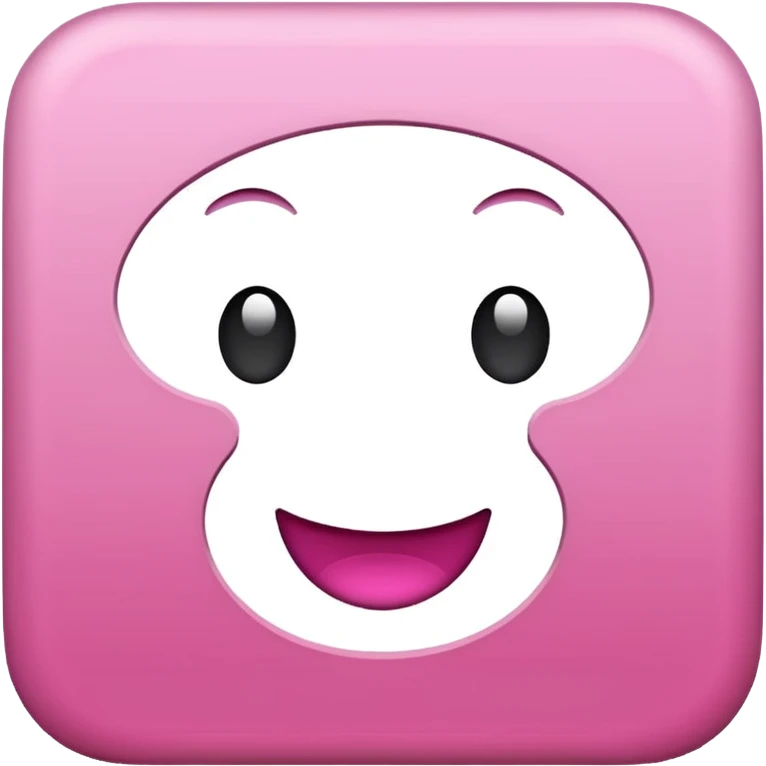 simple pink square paper no face on it emoji