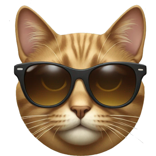 Cat with sunglasses emoji