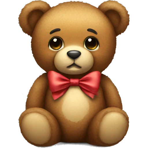 Teddy bear with bow emoji