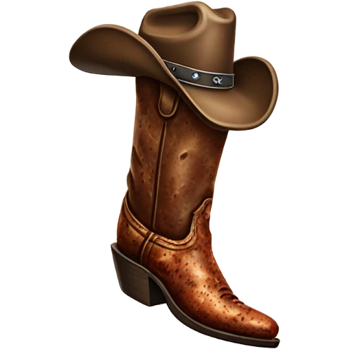 Cowboy boot wrangling a T-bone steak  emoji