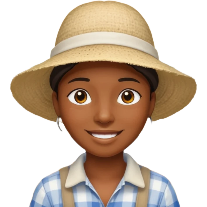 un noir dans un champ de coton emoji