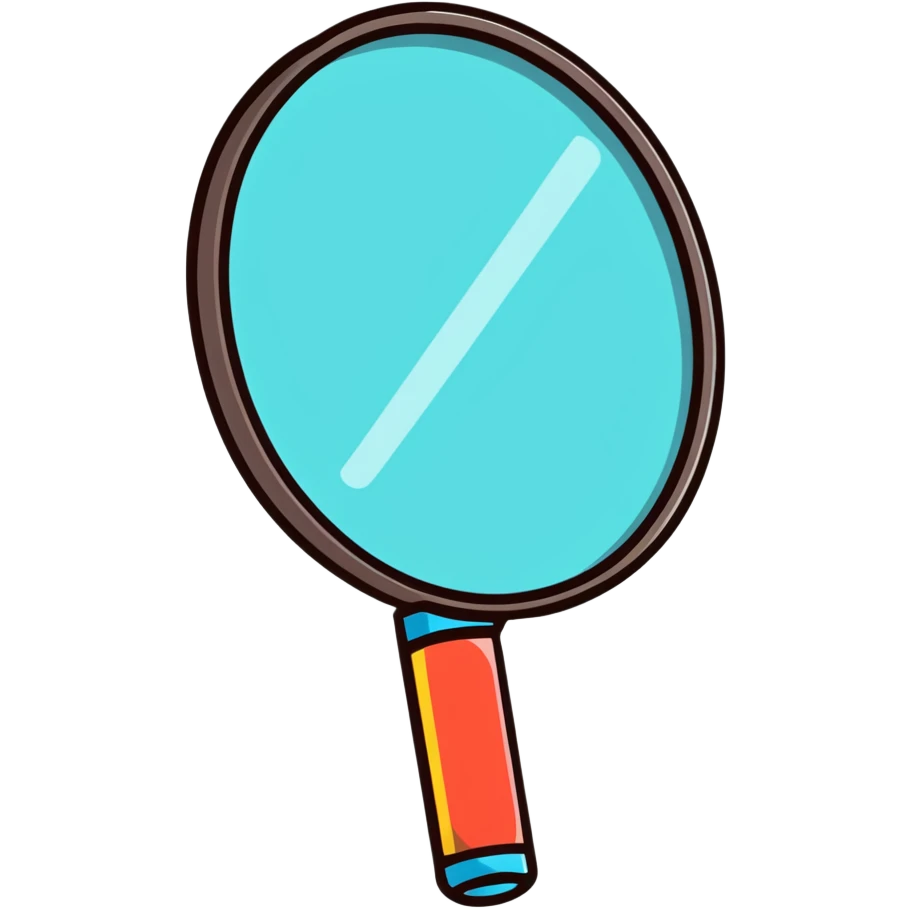 colorful magnifying glass emoji
