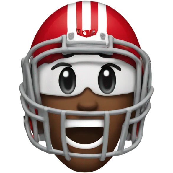Ohio state football player making the letter O over his head emoji