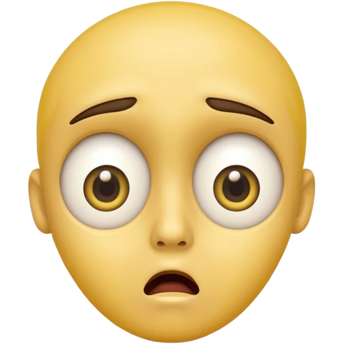 wide eye shocked yellow face emoji