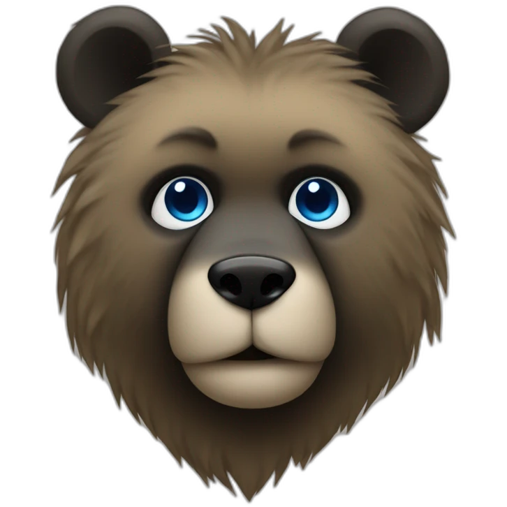glamrock bear with tiny black top and blue eyelash emoji