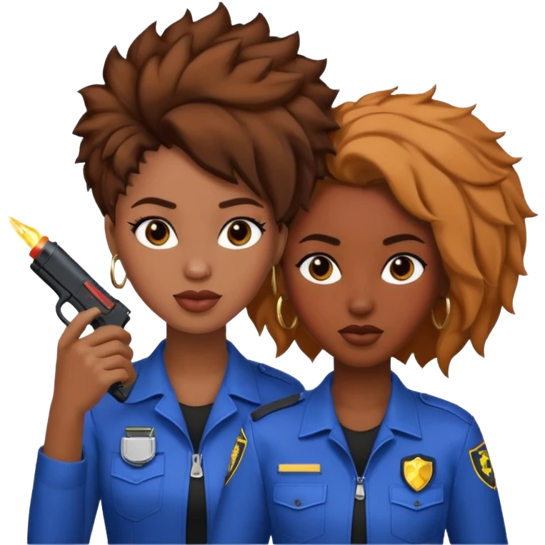 Ma meilleur amie et moi (femme) africaine cheveux tasé emoji