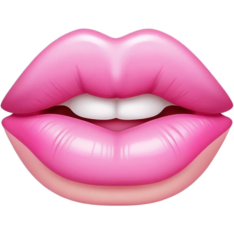 Light pink lipstick kiss mark emoji