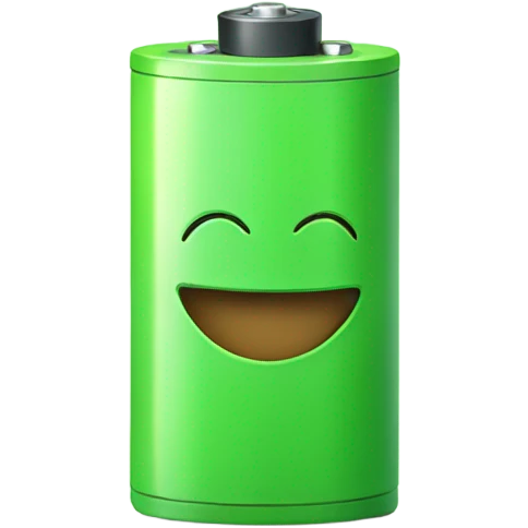 Happy Green battery  emoji