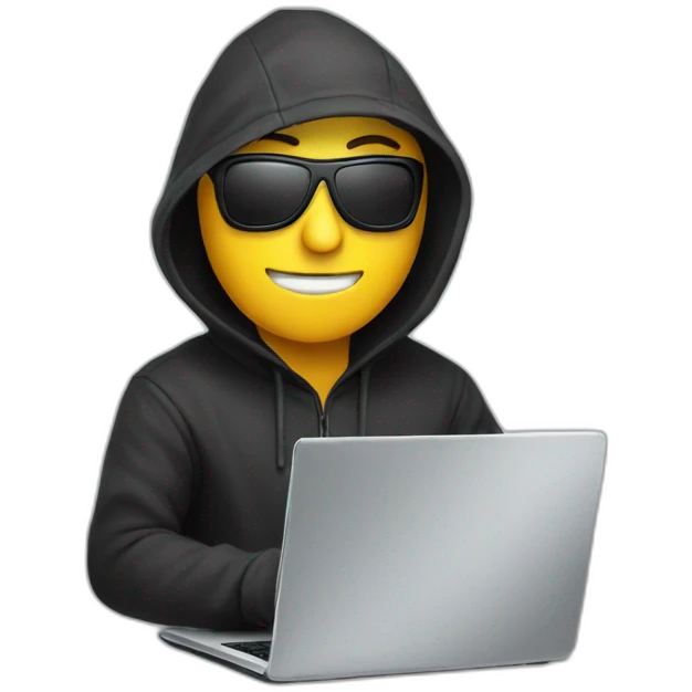 an hacker with a laptop emoji