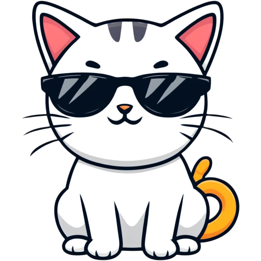 Cat with sunglasses emoji