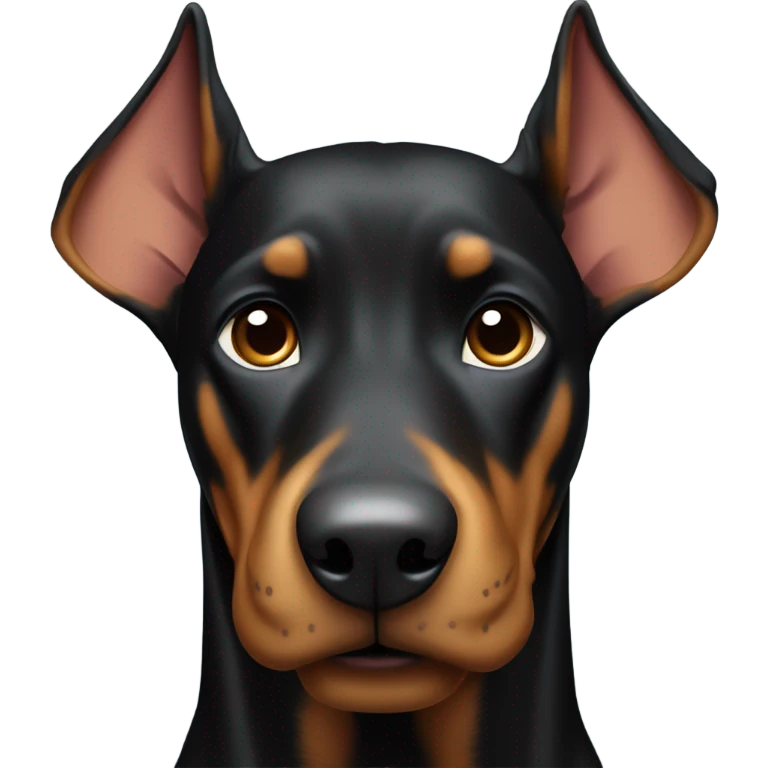 Doberman smoking a blunt emoji