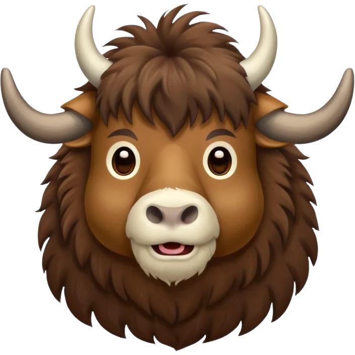 A shaven yak emoji