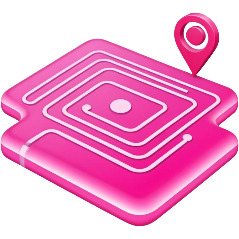 pink big gps map lines emoji