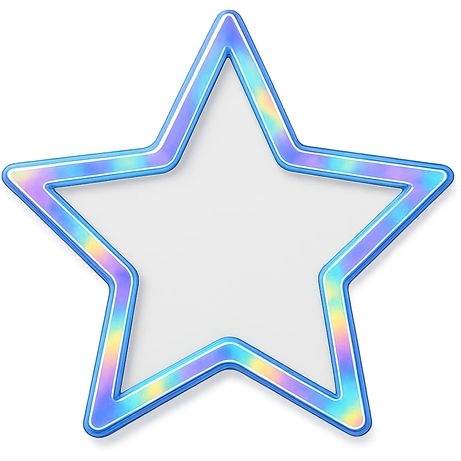 star with a holographic border emoji