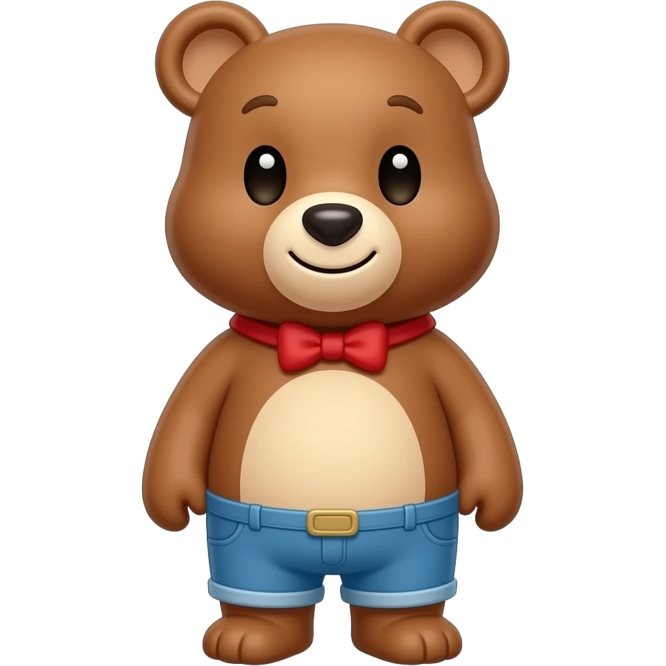 Bear full body and look like cartoon characters emoji