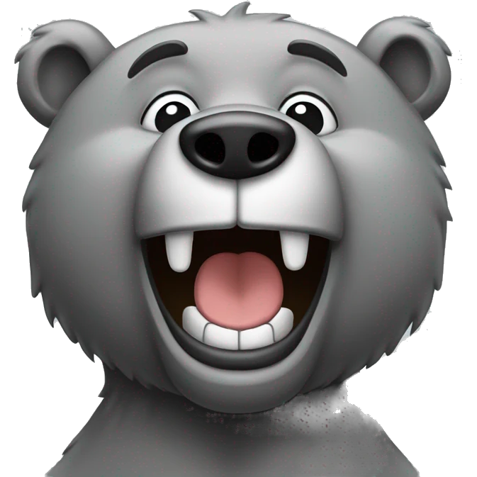 realistic-grey-bear-laughing-with-tears-from-eyes emoji