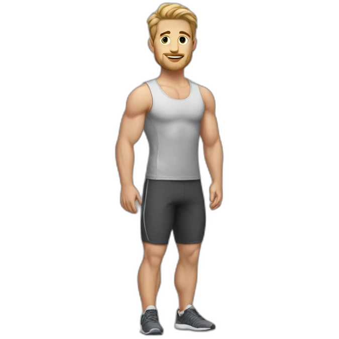 Classic workout clothes for white men emoji
