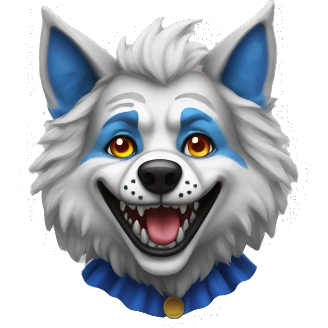 Clown wolf emoji