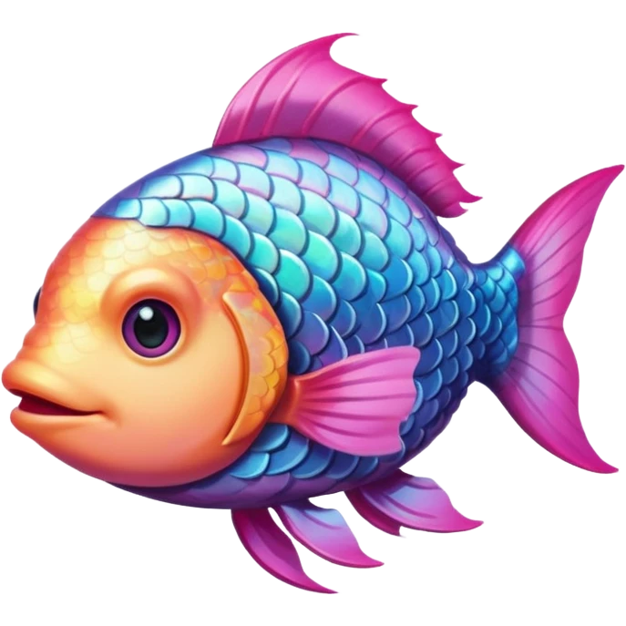 fish with pink hair emoji